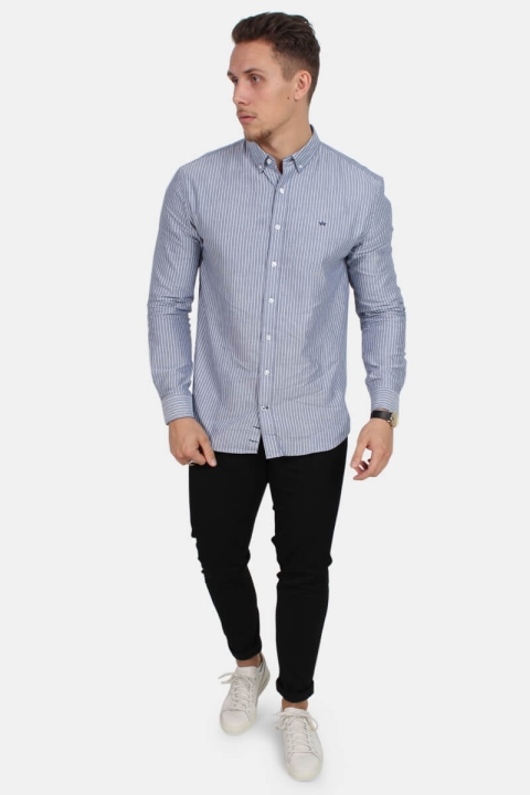 Kronstadt Johan Oxford Big Stripe Koszule Navy