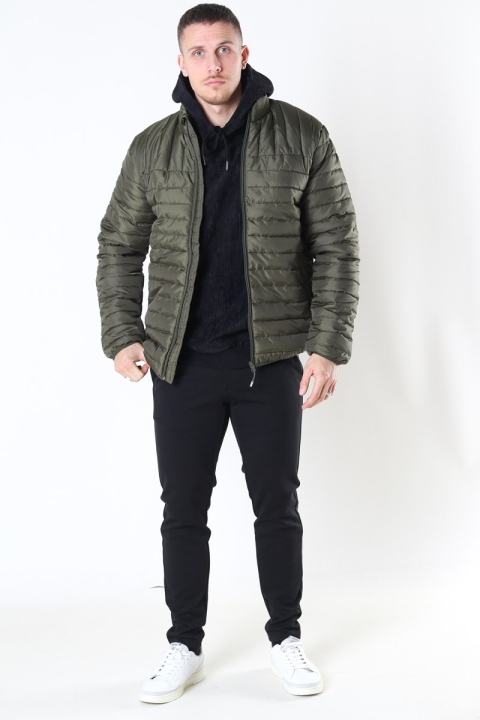 Only & Sons Paul Quilted Highneck Kurtki Olive Night