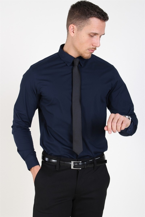Selected Slim-Michigan LS Koszule Navy Blazer