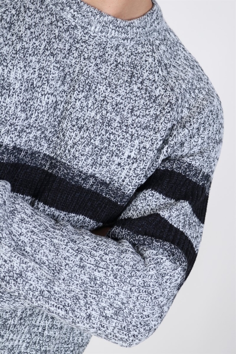 Only & Sons Cesco 5 Struc Stripe Dzianina Cloud Dancer