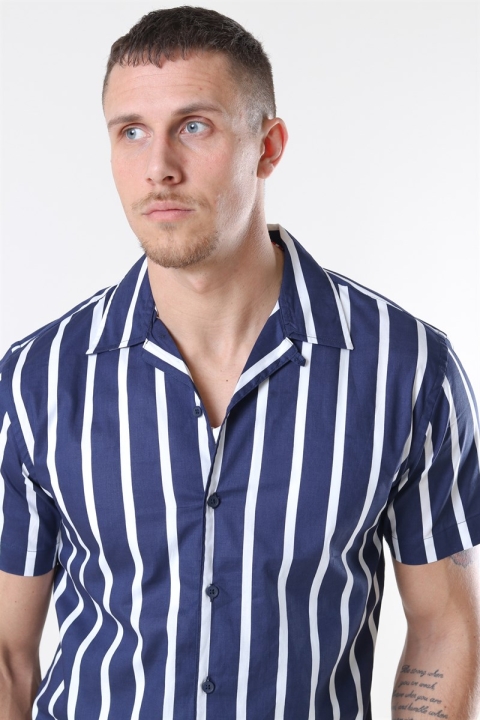 Kronstadt Cuba Koszule Gr. 87 S/S Dark Blue/White