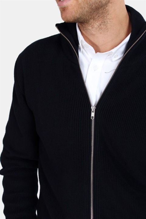 Clean Cut Osin Zip Cardigan Dzianina Navy
