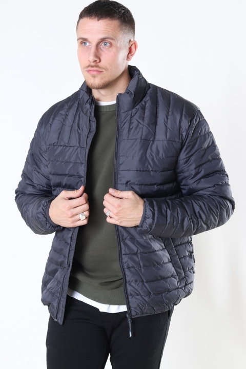 Only & Sons Paul Quilted Highneck Kurtki Grey Pinstripe