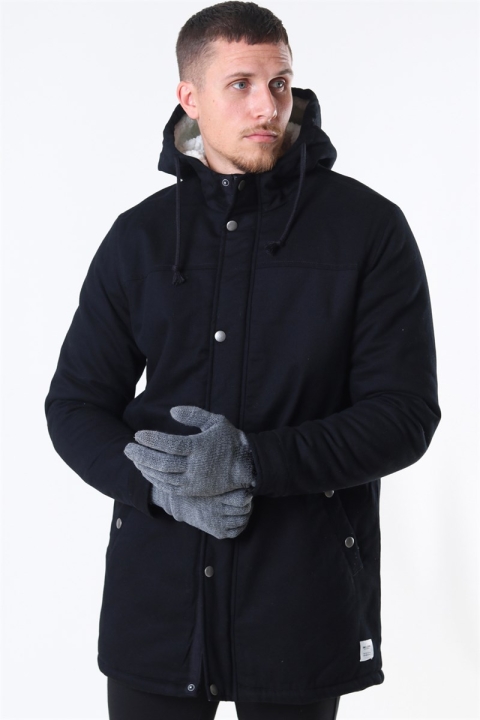 Only & Sons Yanick Teddy Hood Parka Kurtki Black