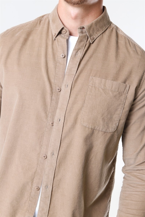 Solid Juan LS Corduroy Koszule Sand