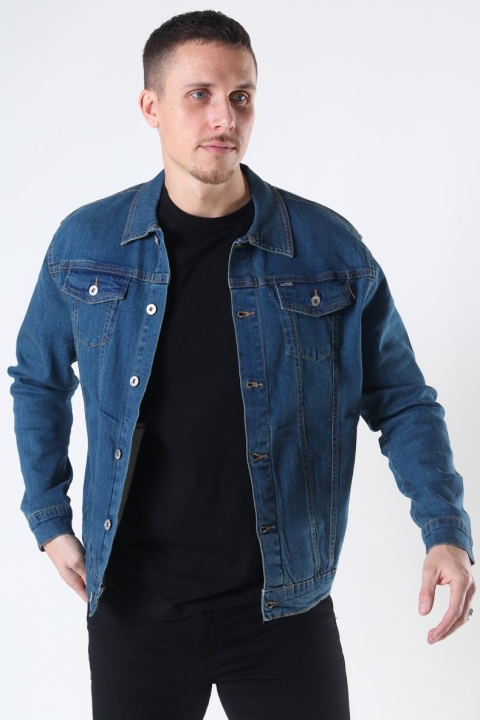 Solid Peyton Denim Kurtki Dark Village Blue Denim