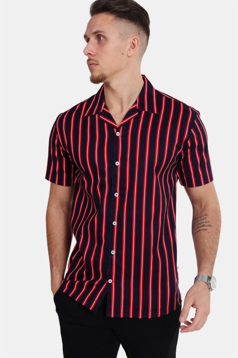 Kronstadt Cuba S/S Gr. 82 Koszule Navy/White/Red