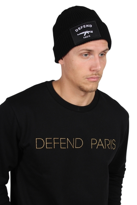 Defend Paris Biny czapka bez daszka Black