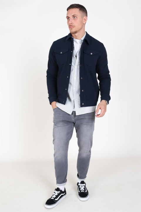 Jack & Jones Eddie Sweat Trucker Kurtki Black Iris