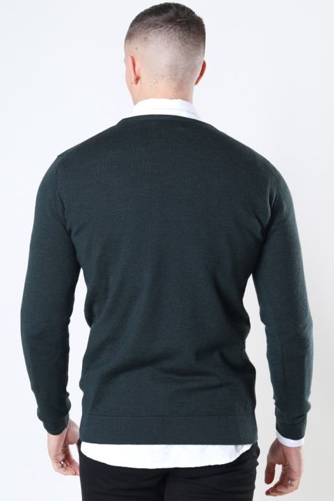Clean Cut Copenhagen Merino Wool Crew Dzianina Bottle Green