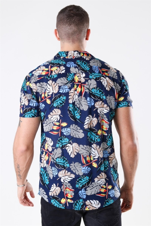 Solid Brando S/S Cuba Tropic Koszule Insignia Blue