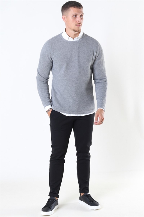 Only & Sons Panter Life Crew Dzianina Medium Grey Melange