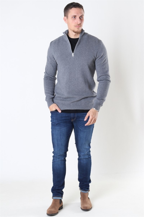 Kronstadt Carlo Half Zip Dzianina Anthracite