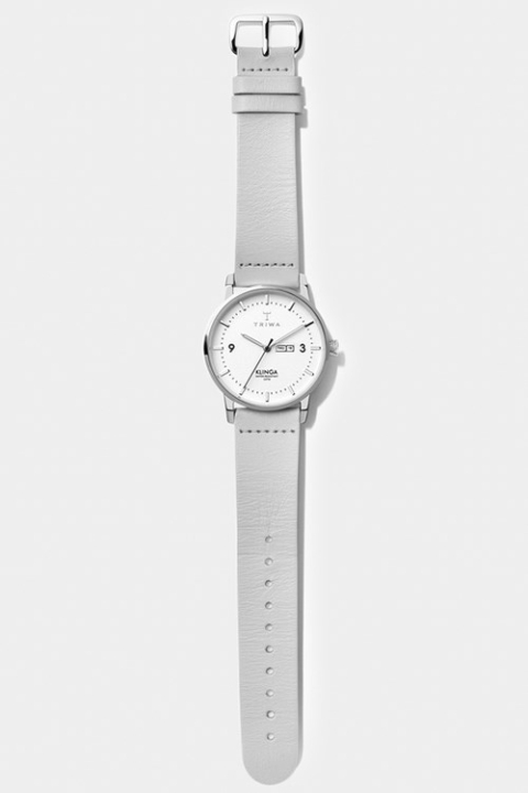 Triwa Snow Klinga Zegarki Light Gray Silver Buckle