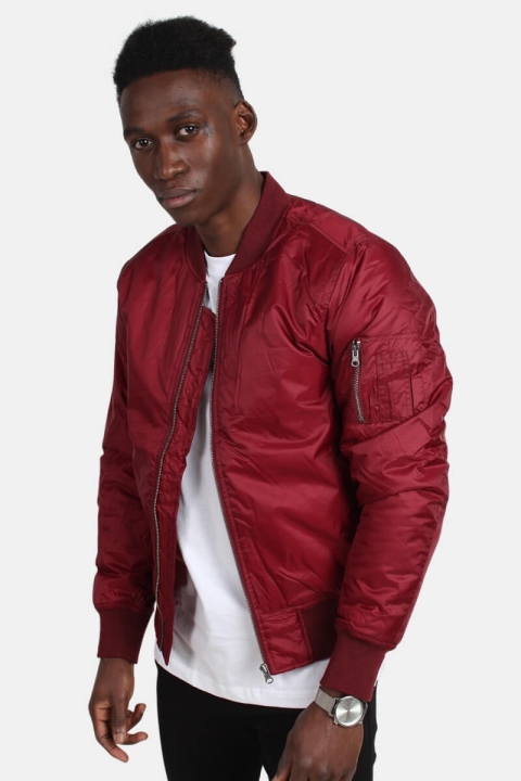 Urban Classics Bomber Kurtki Burgundy