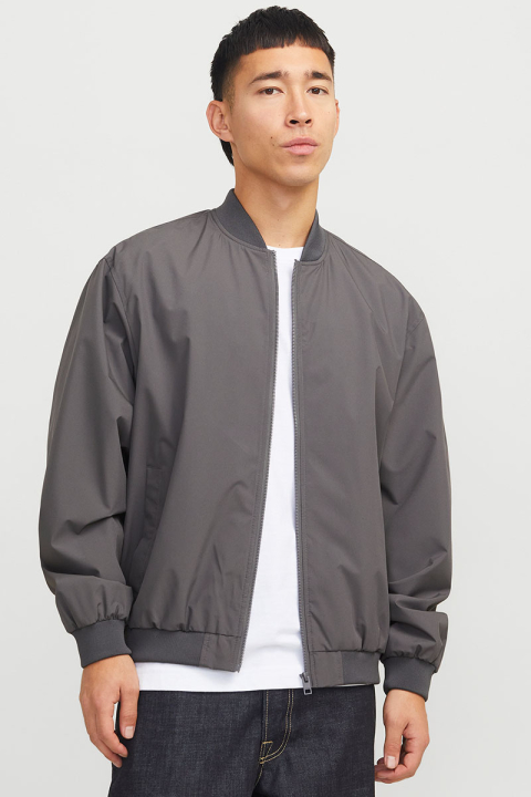 Jack & Jones Charge Oversize Bomber Jacket  Castlerock