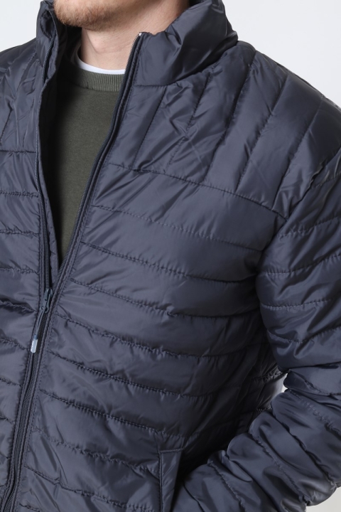 Only & Sons Paul Quilted Highneck Kurtki Grey Pinstripe