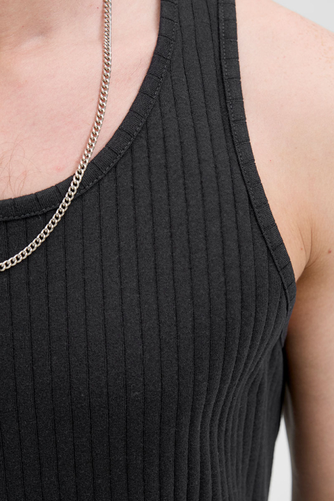 Jack & Jones Infinity Rib Tank Top Black