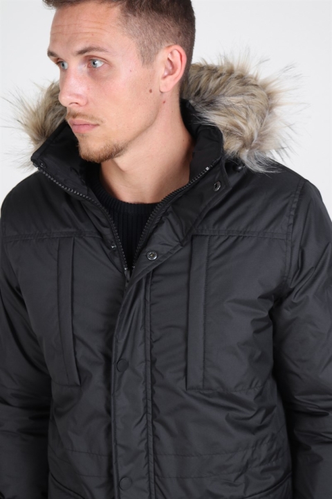 Solid Decker Parka Kurtki Black
