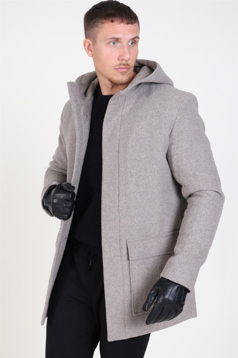 Jack & Jones Roland Wool Parka Kurtki Greige