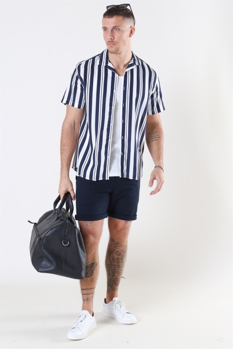 Clean Cut Bowling 6 SS Koszule White/Navy