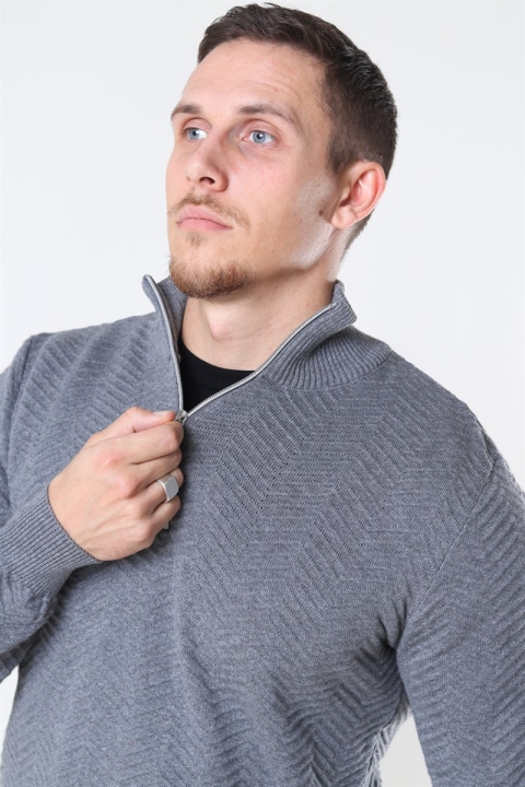 Kronstadt Carlo Half Zip Dzianina Anthracite