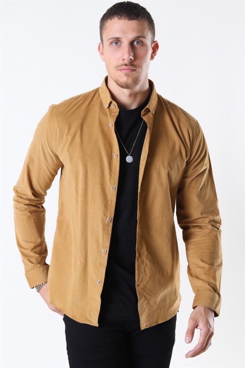 Lindbergh Corduroy Koszule Camel