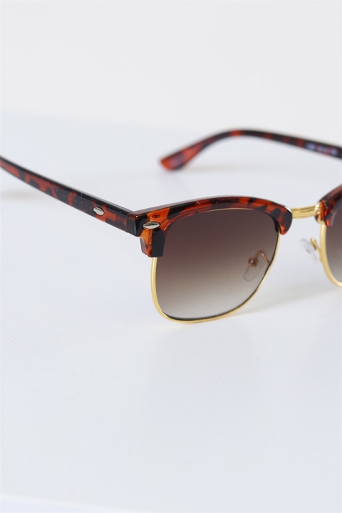 Fashion Clubmaster 1397 okulary słoneczne Brown Havana/Shiny Gold