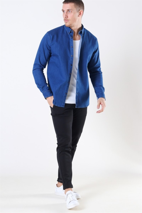 Kronstadt Johan Denim Koszule Dark Blue