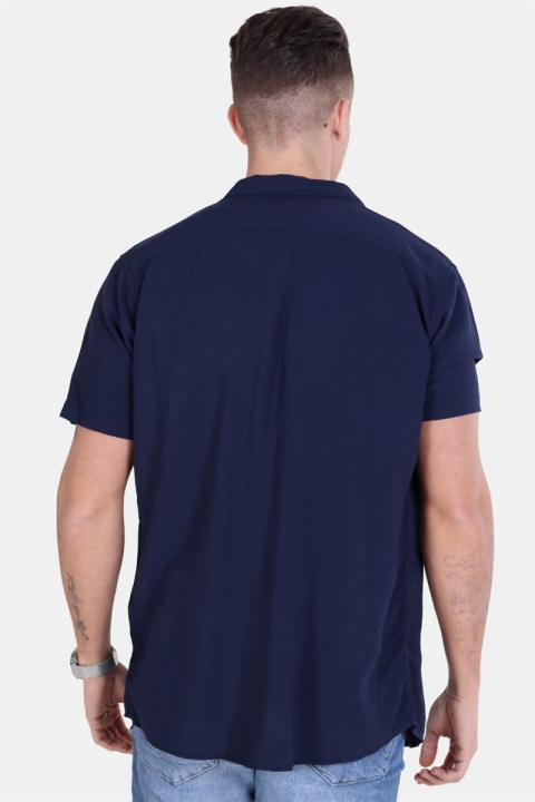 Jack & Jones Randy Resort Koszule S/S Solid Navy Blazer