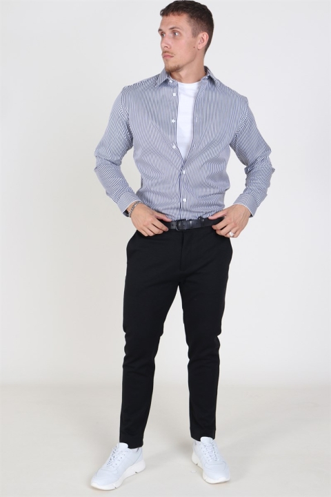 Selected Slim Pelle Koszule Dark Blue