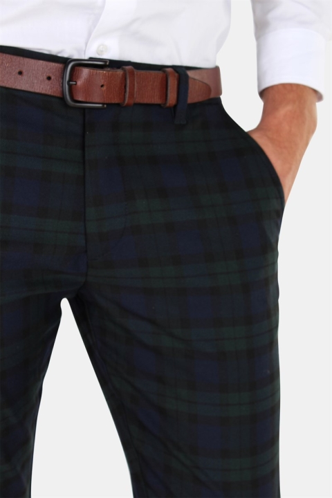 Gabba Pisa Chino Check Spodnie Navy Green