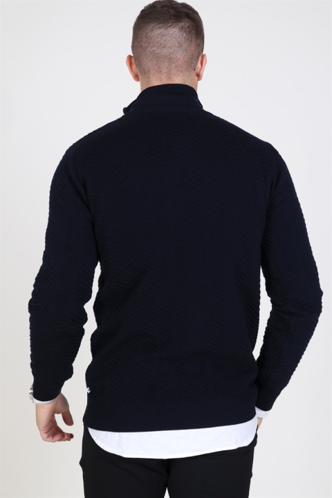 Kronstadt Carlo Half Zip Dzianina Navy