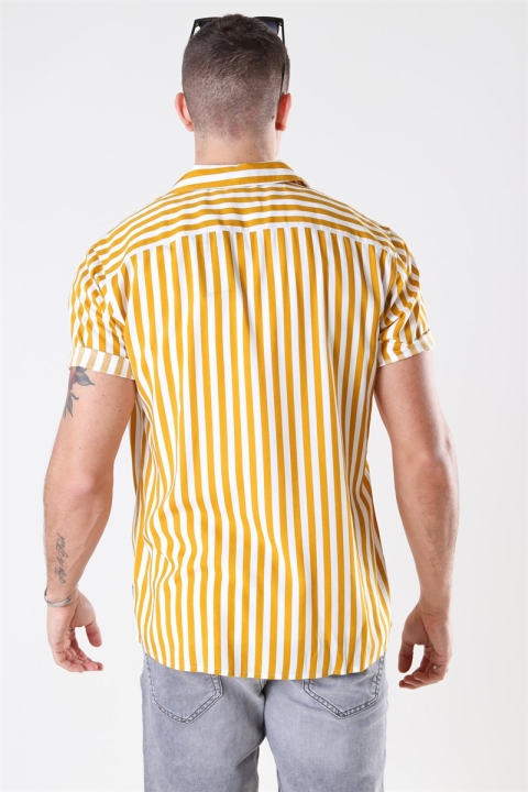 Only & Sons Wayne Striped Viscose Koszule Golden Spice