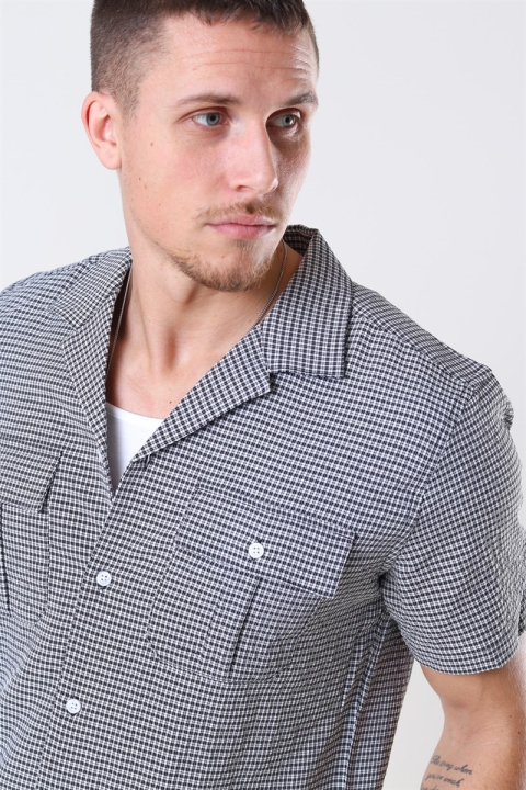 Woodbird Chan Check Koszule Black-White
