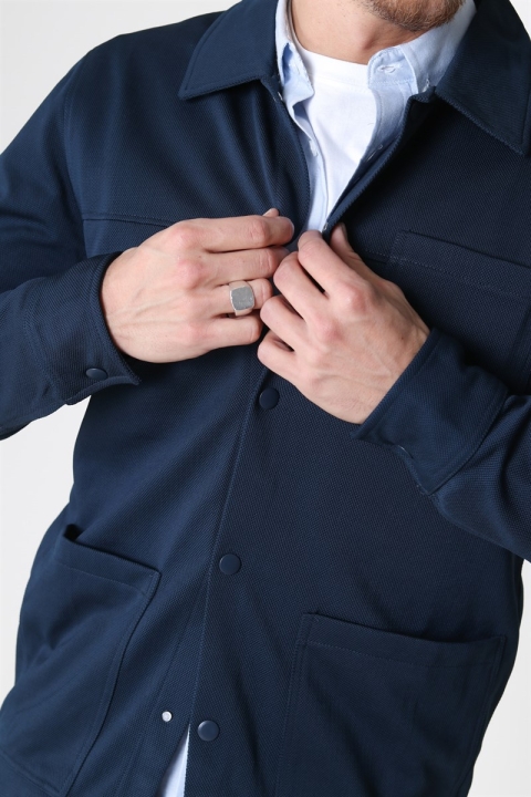 Jack & Jones Cohen Sweat Trucker Kurtki Blueberry