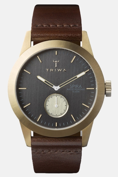 Triwa Ash Spira Zegarki Dark Brown Classic  Gold
