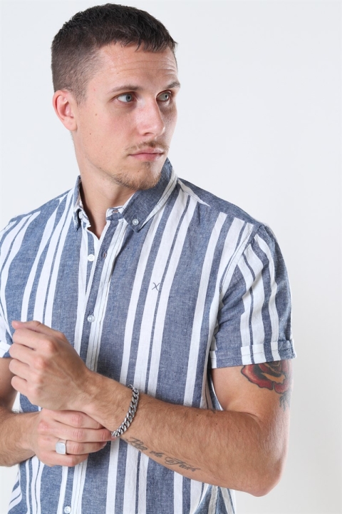 Clean Cut Sälen 146 SS Koszule Blue/Off White