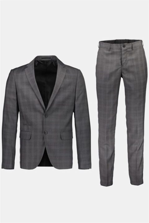 Lindbergh Checked Men's Garnitur Check Grey
