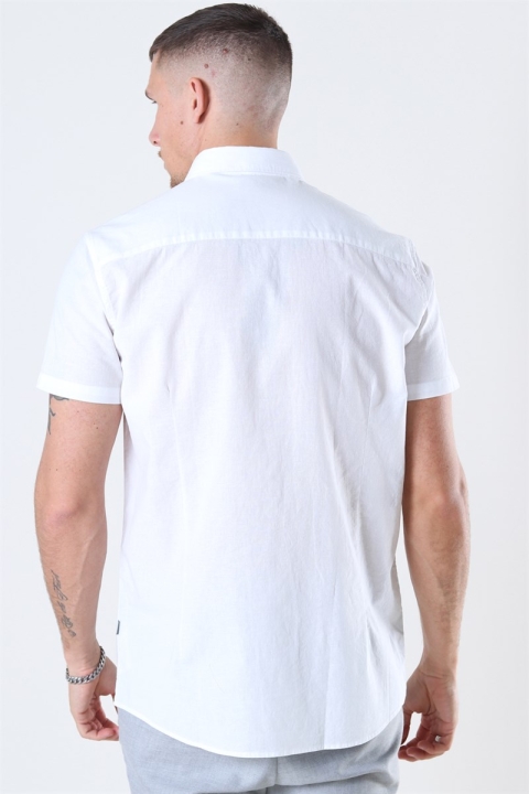 Solid Bill SS BD Lin Koszule White