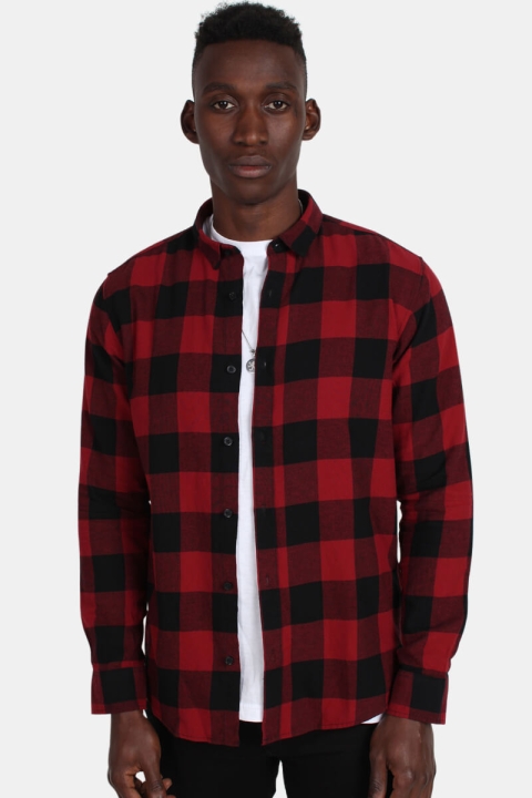 Only & Sons Gudmund Ls Checked Koszule Merlot