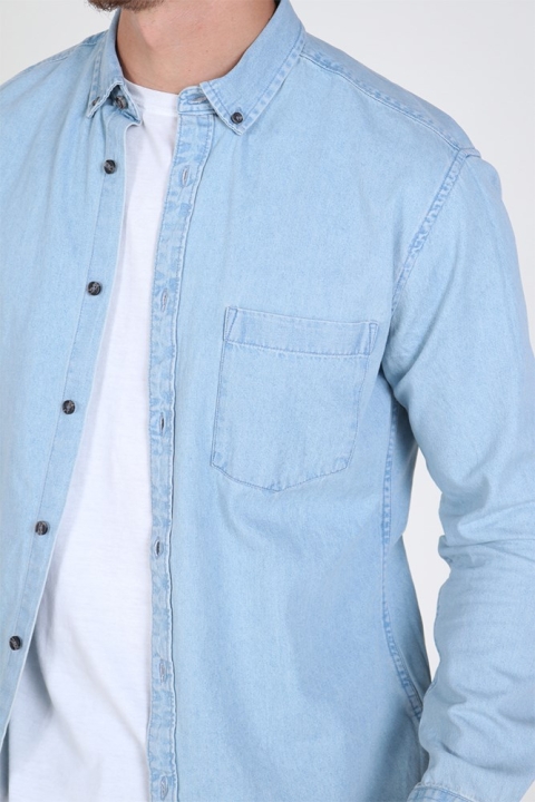 Only & Sons Basic Denim Koszule Light Blue Denim