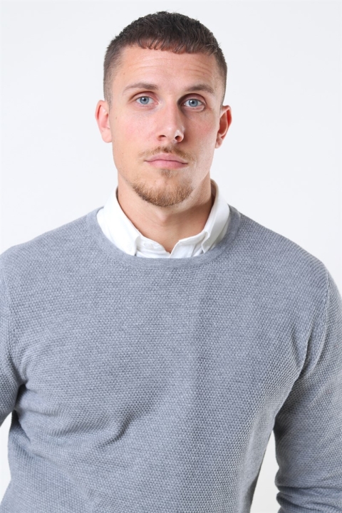 Only & Sons Panter Life Crew Dzianina Medium Grey Melange