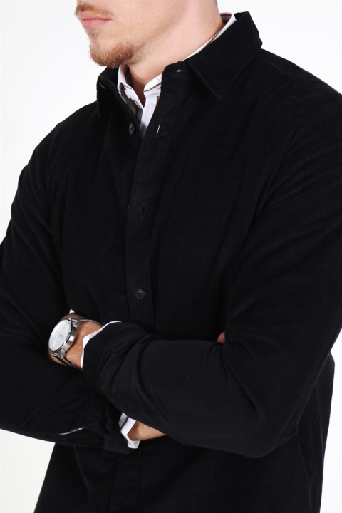Selected Craig Cord Koszule Black