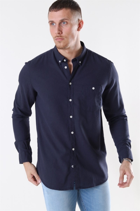 Kronstadt Johan Linen Koszule Navy