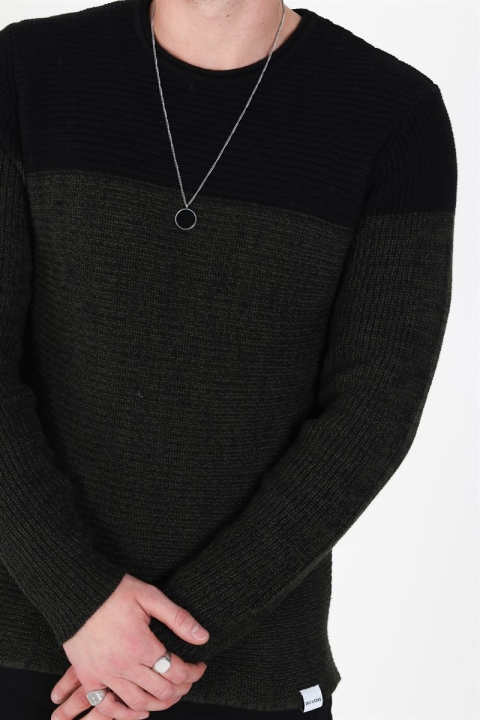 Only & Sons Sato 5 Colorblock Crew Neck Dzianina Rosin