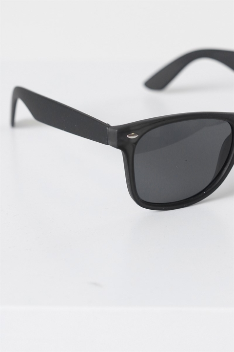 Fashion 1398 Wayfarer okulary słoneczne Black Rubber Grey Lens
