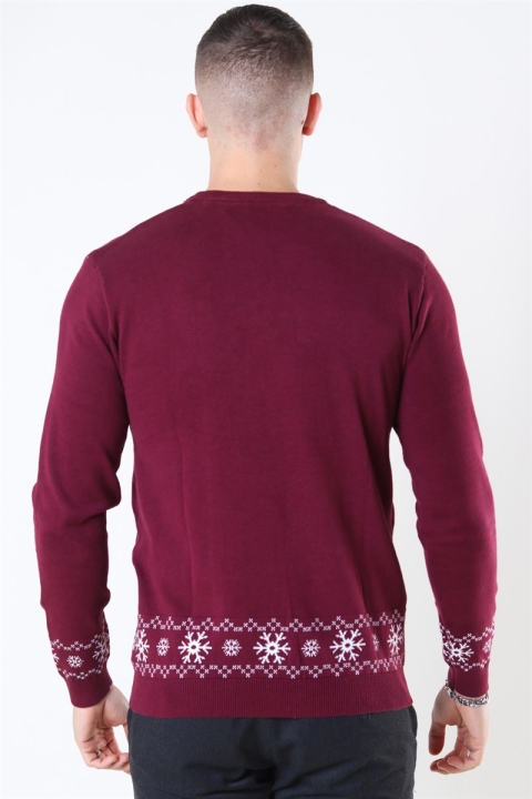 Solid Neel CC Dzianina Wine Red
