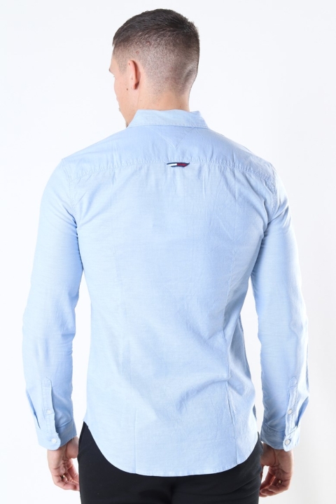 Tommy Jeans Slim Stretch Oxford Koszule Perfume Blue