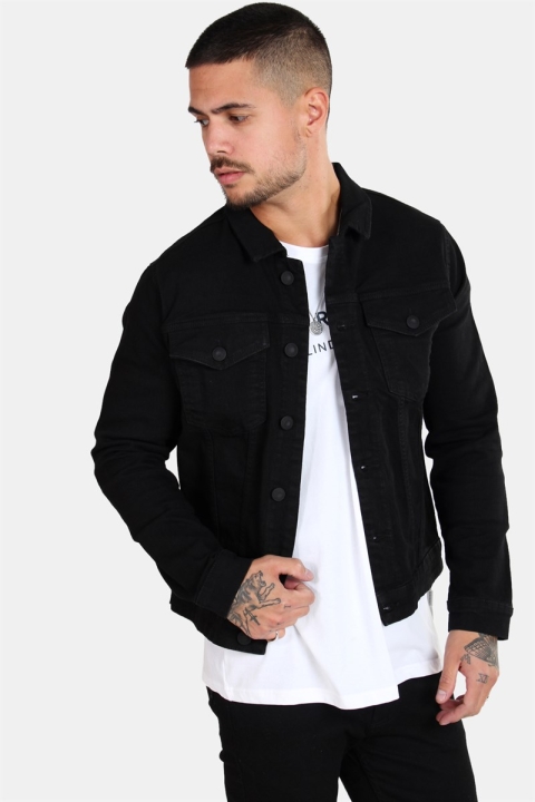 Only & Sons Chris Camp Slim Denim Kurtki Black
